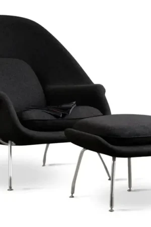 Shop Now Haven Lounge Chair & Ottoman, Black By Modholic
