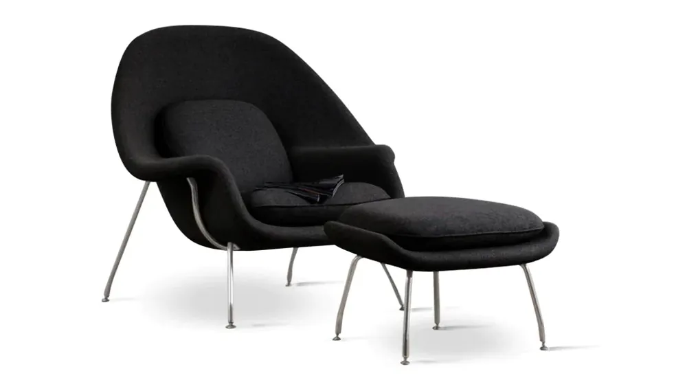 Shop Now Haven Lounge Chair & Ottoman, Black By Modholic