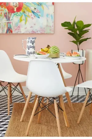 Deal Eiffel Dining Table 32" Round White By Modholic