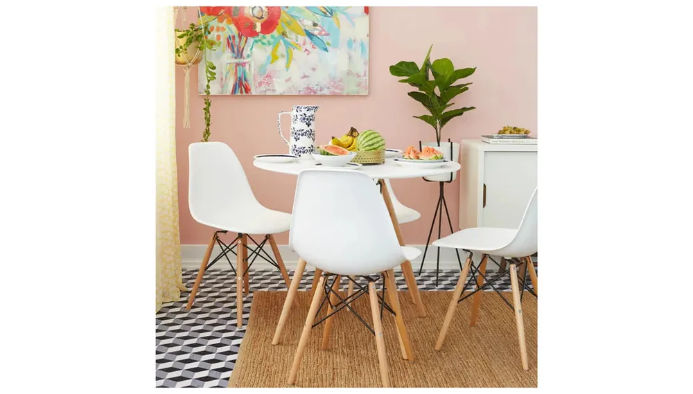 Deal Eiffel Dining Table 32" Round White By Modholic