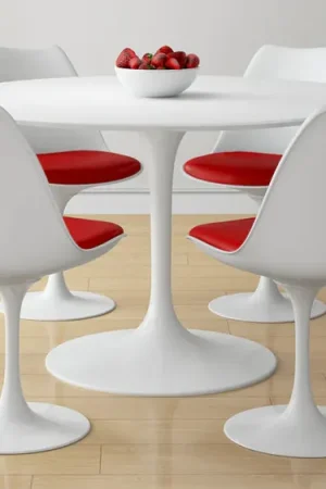 Exclusive Offer Tulip 48" Fiberglass Dining Table & Chairs 7Pc Set By Modholic