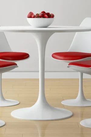 Holiday Sale Tulip 36" Fiberglass Dining Table & Chairs 5Pc Set By Modholic