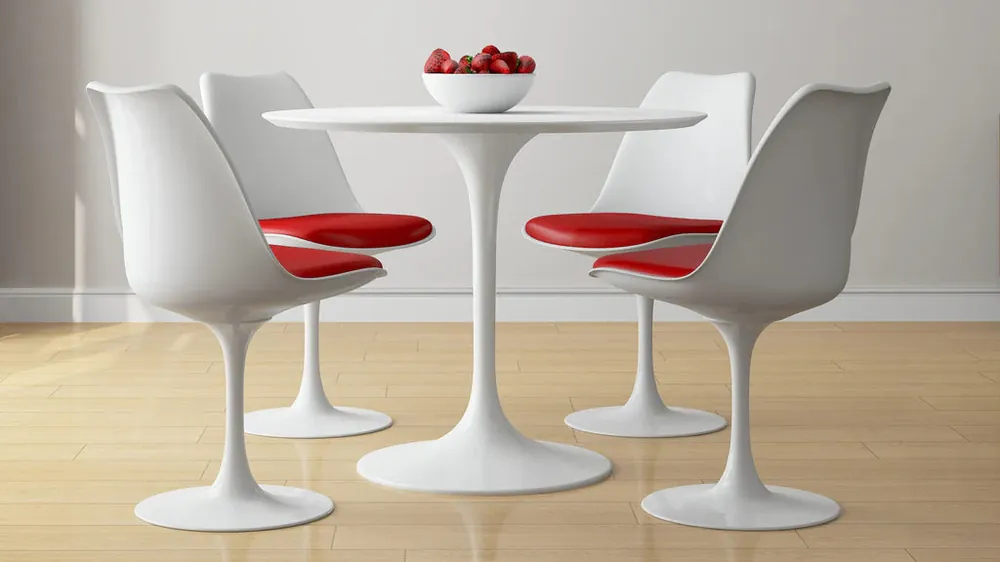 Holiday Sale Tulip 36" Fiberglass Dining Table & Chairs 5Pc Set By Modholic
