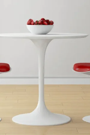 Tulip 32" Fiberglass Dining Table & Chairs Set By Modholic Price Drop