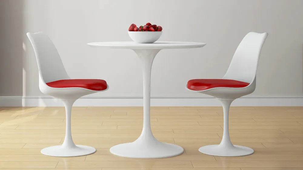Tulip 32" Fiberglass Dining Table & Chairs Set By Modholic Price Drop