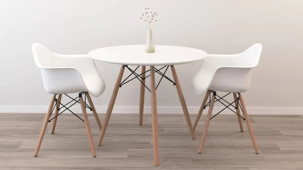 32" Round Eiffel Dining Table Set By Modholic Mega Sale
