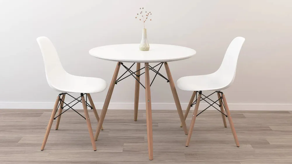 Save Now 32" Round Eiffel Table Set - Wood Legs By Modholic