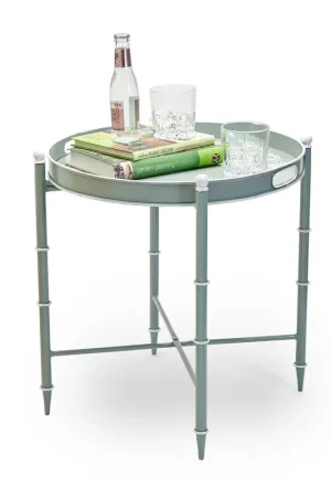 Fleurette Hand-Painted Floral Pattern Side / End Table By Two's Compan Warranty Included
