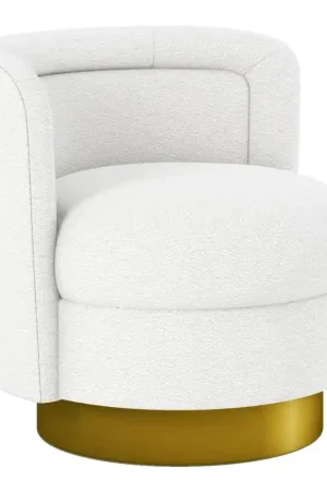 Aspen Swivel Chair, Gold Base By World Modern Design Seasonal Sale