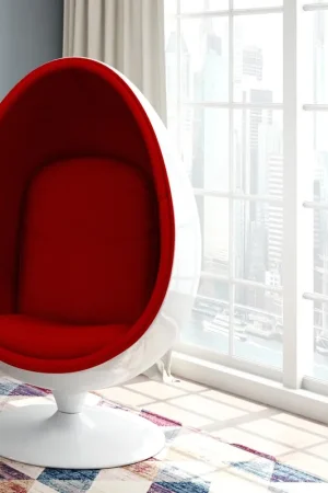 Top Pick Easter Egg Chair, Red By World Modern Design
