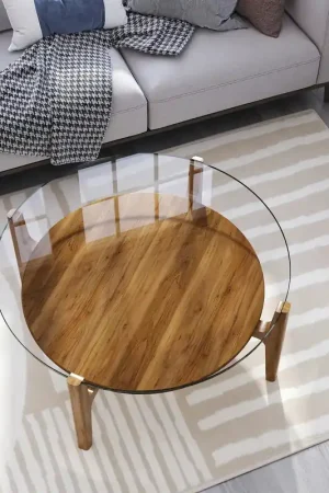 Soho Coffee Table, Walnut, Round By World Modern Design Original