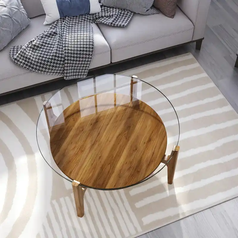 Soho Coffee Table, Walnut, Round By World Modern Design Original