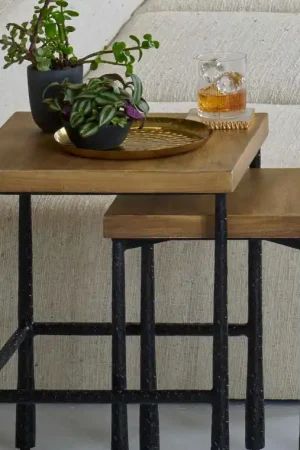 Valea Square Side Table-Set/2 By Texture Designideas Brand New