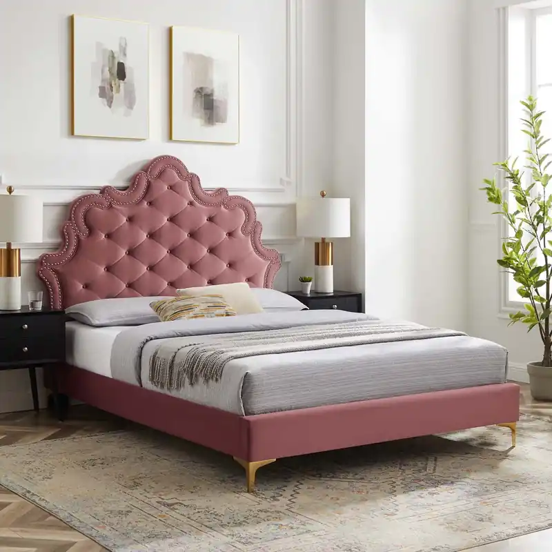 Secure Checkout Sasha Button-Tufted Performance Velvet Full Bed By Modway - MOD-6802