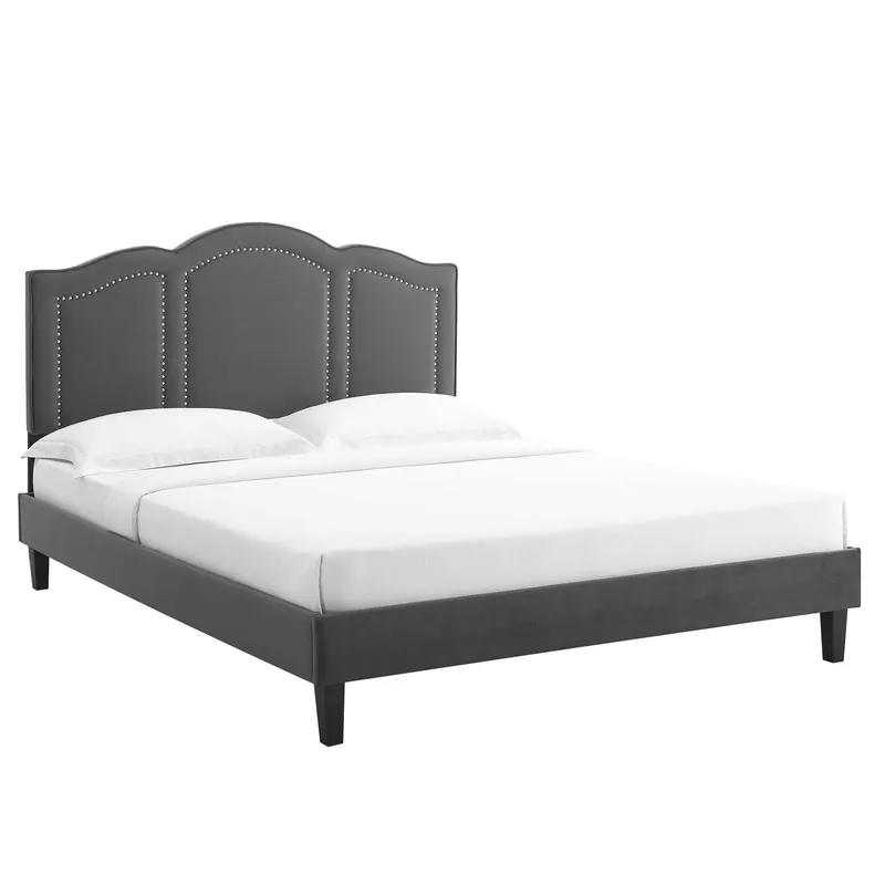 Emerson Performance Velvet Queen Platform Bed By Modway - MOD-6579 Popular