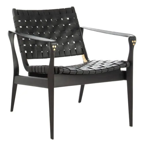 Safavieh Dilan Safari Chair - Black Low Price