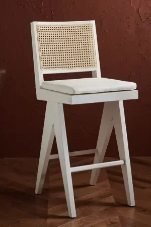 Trusted Brand Safavieh Colette Rattan Barstool - White