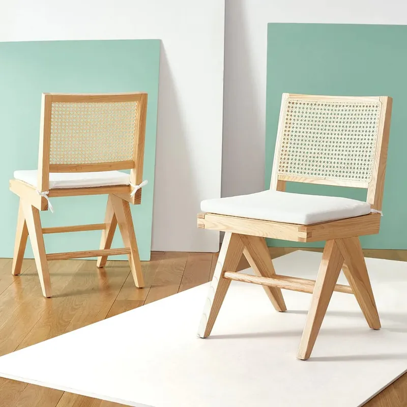 Safavieh Colette Rattan Dining Chair Set Of 2 - Natural Final Sale