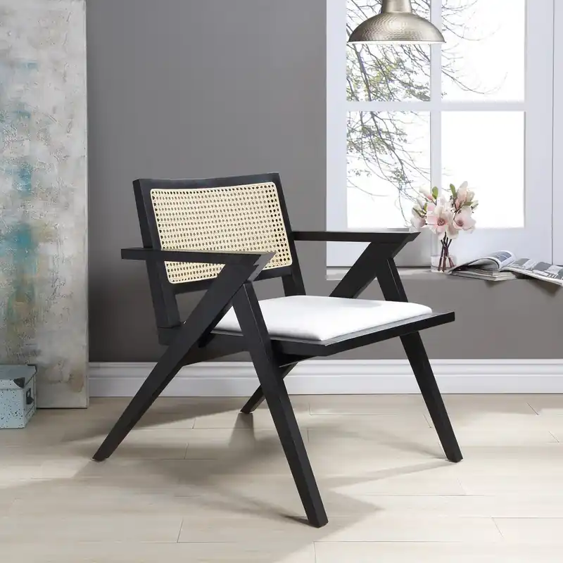Safavieh Krystine Rattan Accent Chair - Black Mega Sale