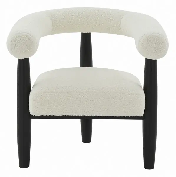 Safavieh Jackie Curved Back Accent Chai - White Genuine
