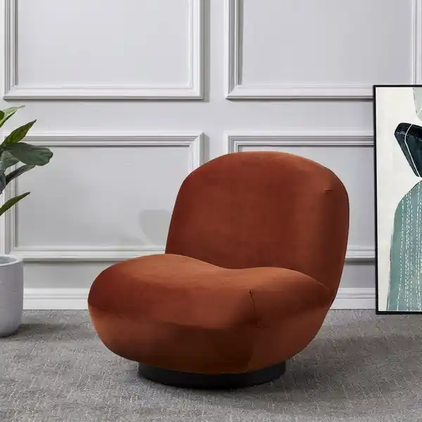 Safavieh Stevie Boucle Accent Chair - Rust Special Discount