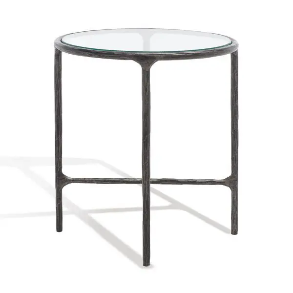 Safavieh Jessa Metal Round End Table - Black Modern