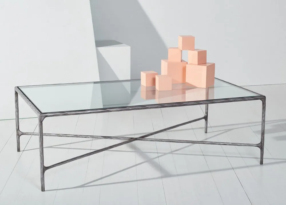 Special Offer Safavieh Jessa Rectangle Coffee Table - Silver