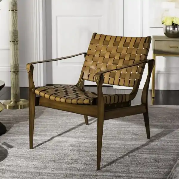 Instant Buy Safavieh Dilan Safari Chair - Light Brown