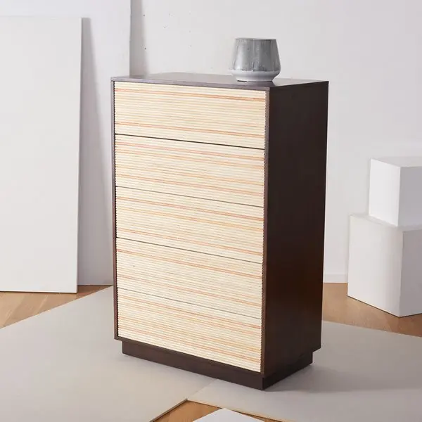 Safavieh Stassie 5 Drawer Tall Dresser - Natural Latest
