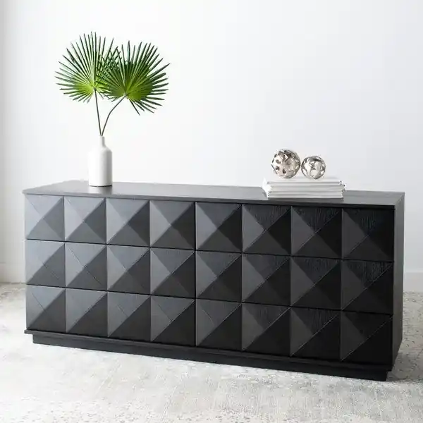Safavieh Patty 6 Drawer Dresser - Black Best Choice