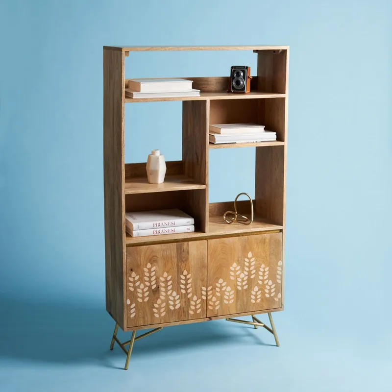 Must Have Safavieh Kinley Printed Bookcase - Natural
