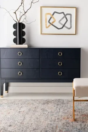 Weekend Sale Safavieh Lorna Contemporary Dresser - Navy