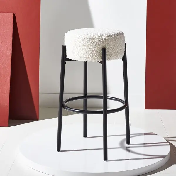 Free Returns Safavieh Paisleigh Metal Leg Barstool - Ivory