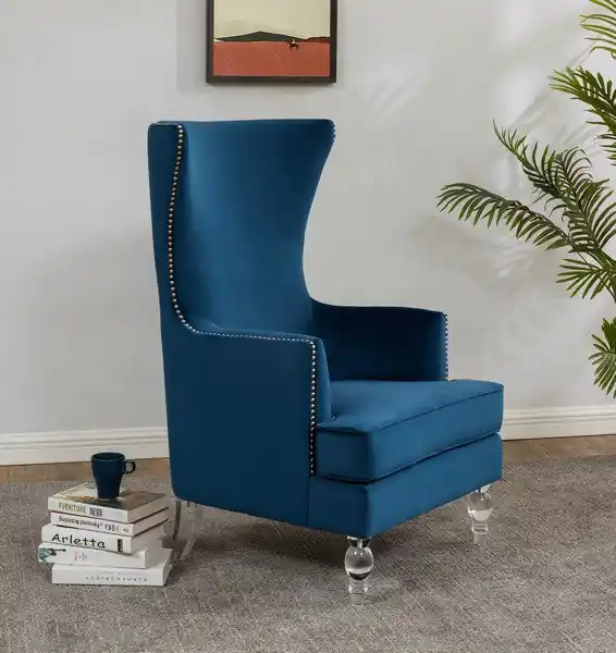 Original Safavieh Geode Modern Wingback Chair - Navy