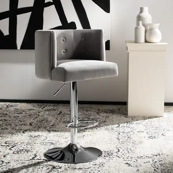 Safavieh Zayna AdjusTable Barstool - Light Gray Reduced Price