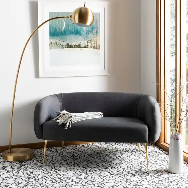 Safavieh Alena Upholstered Loveseat - Gray Super Sale