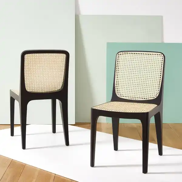 Flash Sale Safavieh Frank Rattan Dining Chair Set Of 2 - Black