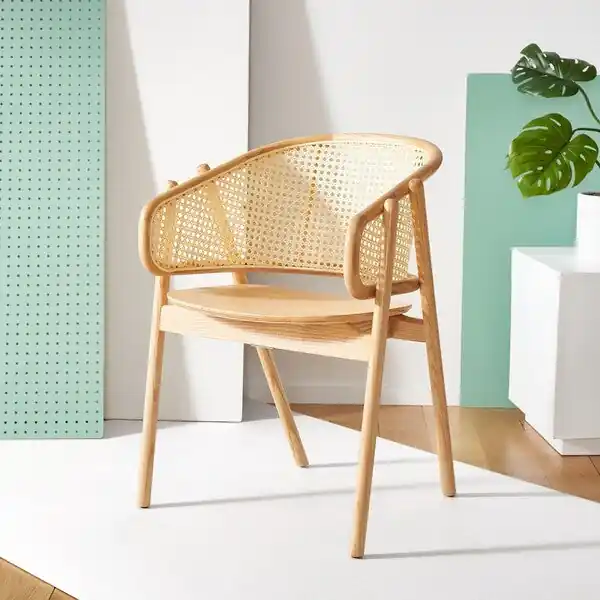 Safavieh Emmy Rattan Back Dining Chair - Natural Direct From Manufacturer