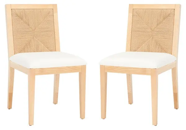 Safavieh Emilio Woven Dining Chair Set Of 2 - Natural Seasonal Sale