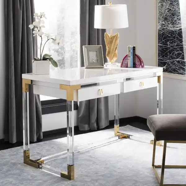 Weekend Sale Safavieh Dariela Acrylic Desk - White