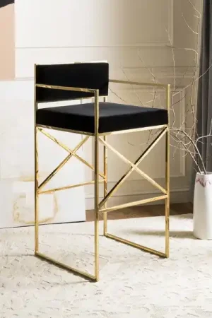 Authentic Safavieh Kian Barstool - Black