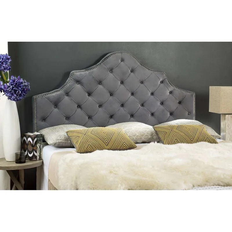Safavieh Arebelle Queen Headboard Queen Size - Pewter Factory Price