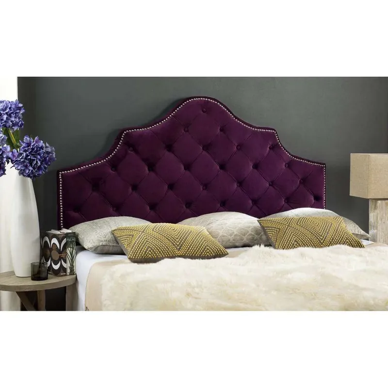 Editor’s Pick Safavieh Arebelle Queen Headboard Queen Size - Aubergine