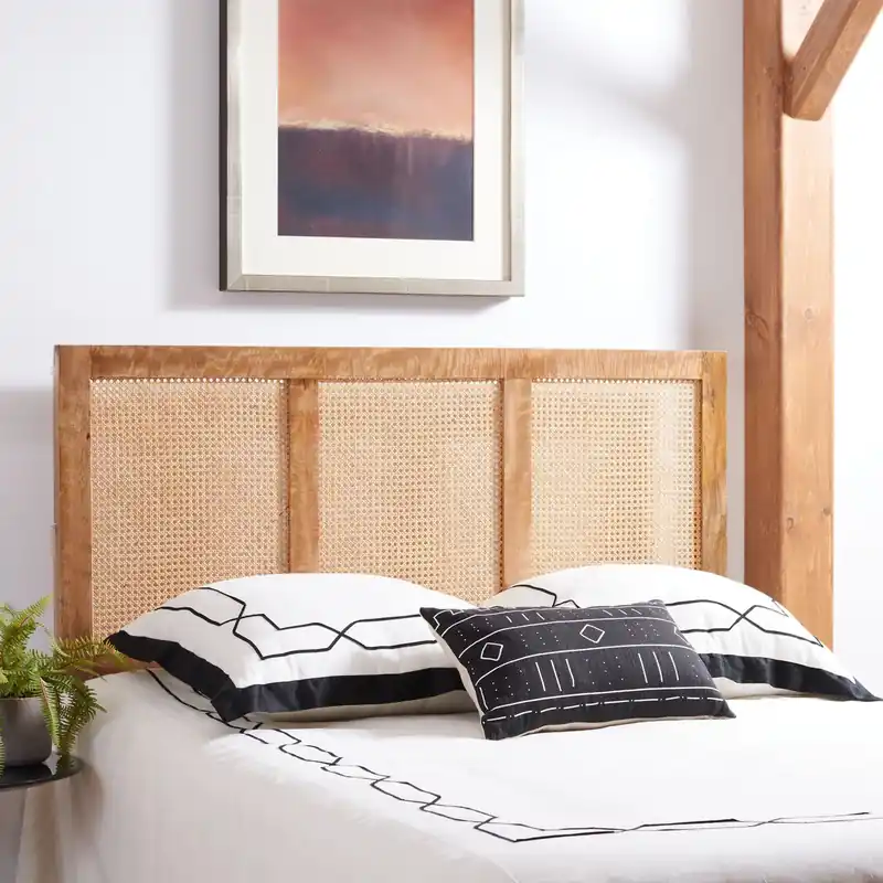 Direct From Factory Safavieh Vienna Cane Headboard Queen Size - Natural