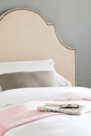 Worldwide Shipping Safavieh Hallmar Queen Headboard Queen Size - Hemp