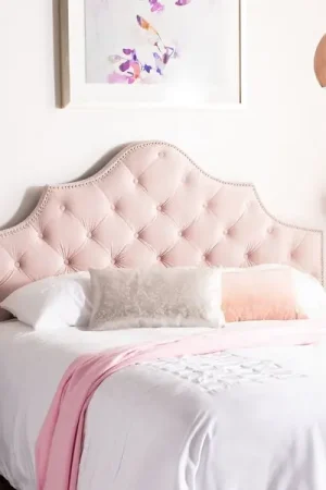 Authentic Safavieh Arebelle King Headboard King Size - Blush