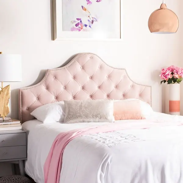 Safavieh Arebelle Full Headboard Full Size - Blush Time-Limited