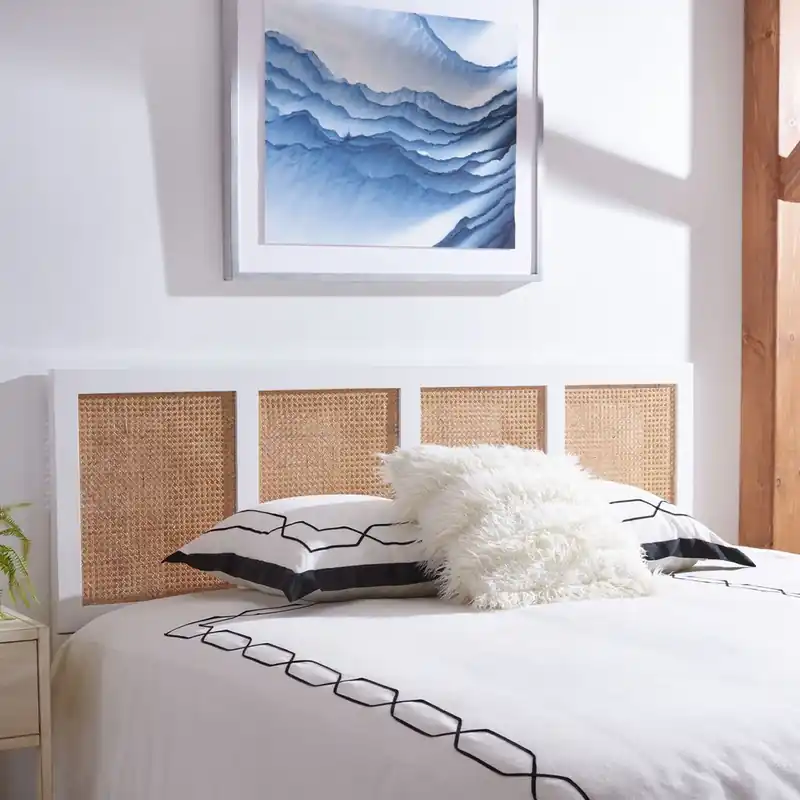 Hassle-Free Returns Safavieh Vienna Cane Headboard King Size - White