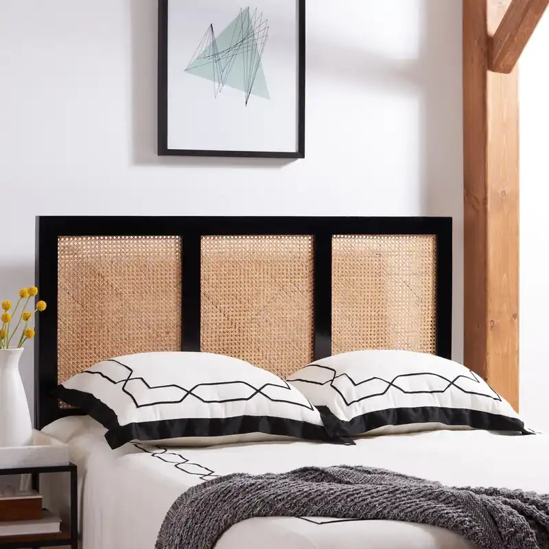 Cheap Safavieh Vienna Cane Headboard Queen Size - Black