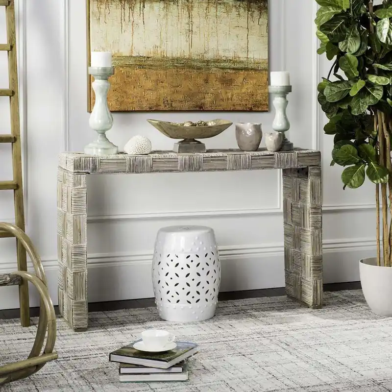 Safavieh Adkin Rattan Console - White Save Now